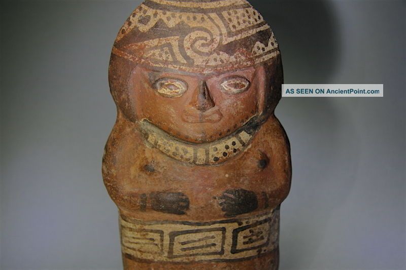 Pre Columbian Idol Fertility Goddess Figure Tl Chancay Antique Ceramic The Americas photo