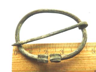 Authentic Ancient Medieval Artifact - Bronze Fibula (k075) photo