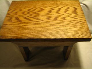 Rustic Oak Foot Stool Plant /display Stand 8 R photo