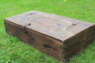 Vtg Primitive Old Barn Wood Crate Box Shelf Storage Rustic Decor Cabinet Table photo