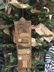 Primitive Christmas Tree Rustic Buttons Sampler Mini Sign Repurposed Wood Primitives photo 1