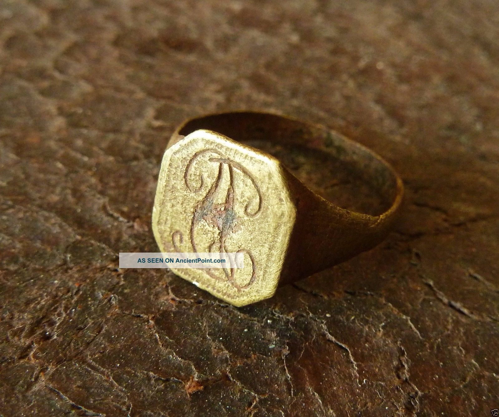 Post - Medieval Bronze Ring With Initials (315). Other Antiquities photo