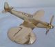 Vintage Solid Brass Wwii Fighter Plane Art Deco photo 2
