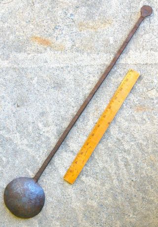 Antique 18th C Hearth Hand Wrought Forged Iron 23 