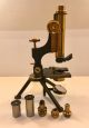 Antique Early Watson & Sons Fram 4971 Brass Microscope With Lenses Vgc Other Antique Science Equip photo 8