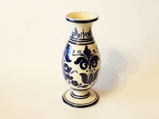 Vintage Korond Transylvania Folk Art Pottery Vase Primitive Kitchen Decor photo