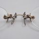 Antique 12ct Gold Filled Pince - Nez With Ear Hook,  Metal Case With Edge Design Other Antique Science, Medical photo 5