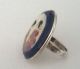 Vintage Japanise Sterling Silver Enamel Ring Other Japanese Antiques photo 1