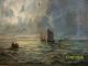 Abraham Hulk L Listed Artist C19th C Oil On Canvas Seascape Maritime Other Maritime Antiques photo 5