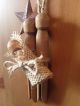 Primitive Christmas Nativity Rusty Tin Barn Star Wood Clothespin Ornament Burlap Primitives photo 1