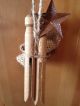 Primitive Christmas Nativity Rusty Tin Barn Star Wood Clothespin Ornament Burlap Primitives photo 3