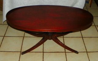 Mahogany Oval Coffee Table By Mersman (rp - Ct69) photo