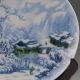 Chinese Porcelain Hand Painted Snow Mountains Plate W Qianlong Mark Plates photo 3