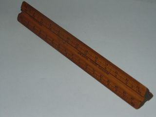 Small Antique Boxwood J.  W Smith Coventry 3 Side Architects Scale Ruler Rule photo
