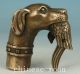 Gothic Chinese Old Bronze Hand Carved Dog Bird Statue Cane Walking Stick Head Other Chinese Antiques photo 2