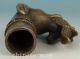 Gothic Chinese Old Bronze Hand Carved Dog Bird Statue Cane Walking Stick Head Other Chinese Antiques photo 3