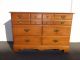 Vintage French Country Cottage Maple Double Dresser By Young Republic Brass Post-1950 photo 1
