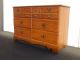 Vintage French Country Cottage Maple Double Dresser By Young Republic Brass Post-1950 photo 2