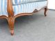 Karges Blue Velvet Camel Back Settee Loveseat With Goose Down Feathers Post-1950 photo 10