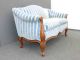 Karges Blue Velvet Camel Back Settee Loveseat With Goose Down Feathers Post-1950 photo 3