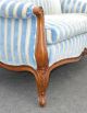 Karges Blue Velvet Camel Back Settee Loveseat With Goose Down Feathers Post-1950 photo 8