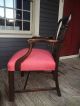 1770 English Chippendale Mahogany Prince Of Wales Arm Chair Carved Wove Splat Pre-1800 photo 3