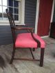 1770 English Chippendale Mahogany Prince Of Wales Arm Chair Carved Wove Splat Pre-1800 photo 8