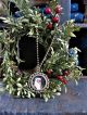 Tiny Christmas Charm Ornament Old Postcard Print Primitives photo 7