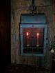 Primitive Metal Lantern,  Early Look Homestead Double Candle Light,  Hoosier Green Primitives photo 4