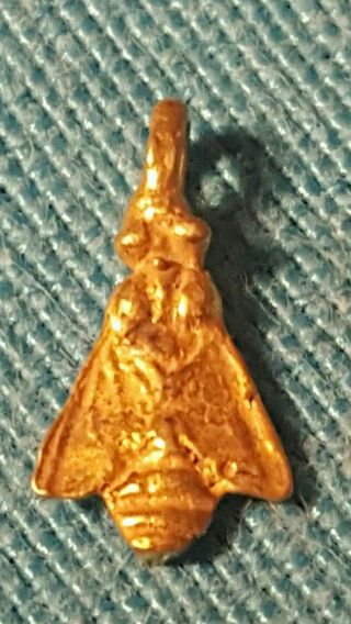 Fantastic Gold Roman Fly Pendant 10mm.  23 Grams photo