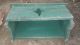 Primitive Footstool Bench Green Chippy Paint And Cut Out Primitives photo 3