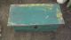 Primitive Footstool Bench Green Chippy Paint And Cut Out Primitives photo 5