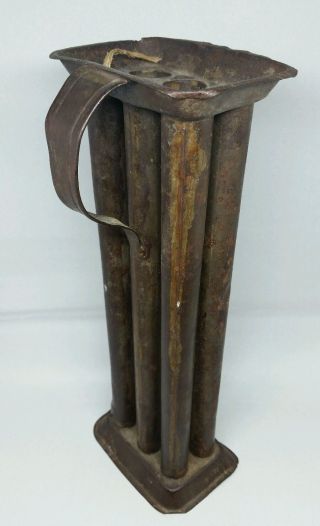 Early Antique Primitive Tin Candle Mold 19thc American Aafa photo