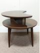 Mid Century Modern Side Table Wood Round Shelf End Table Nightstand Retro Mid-Century Modernism photo 7