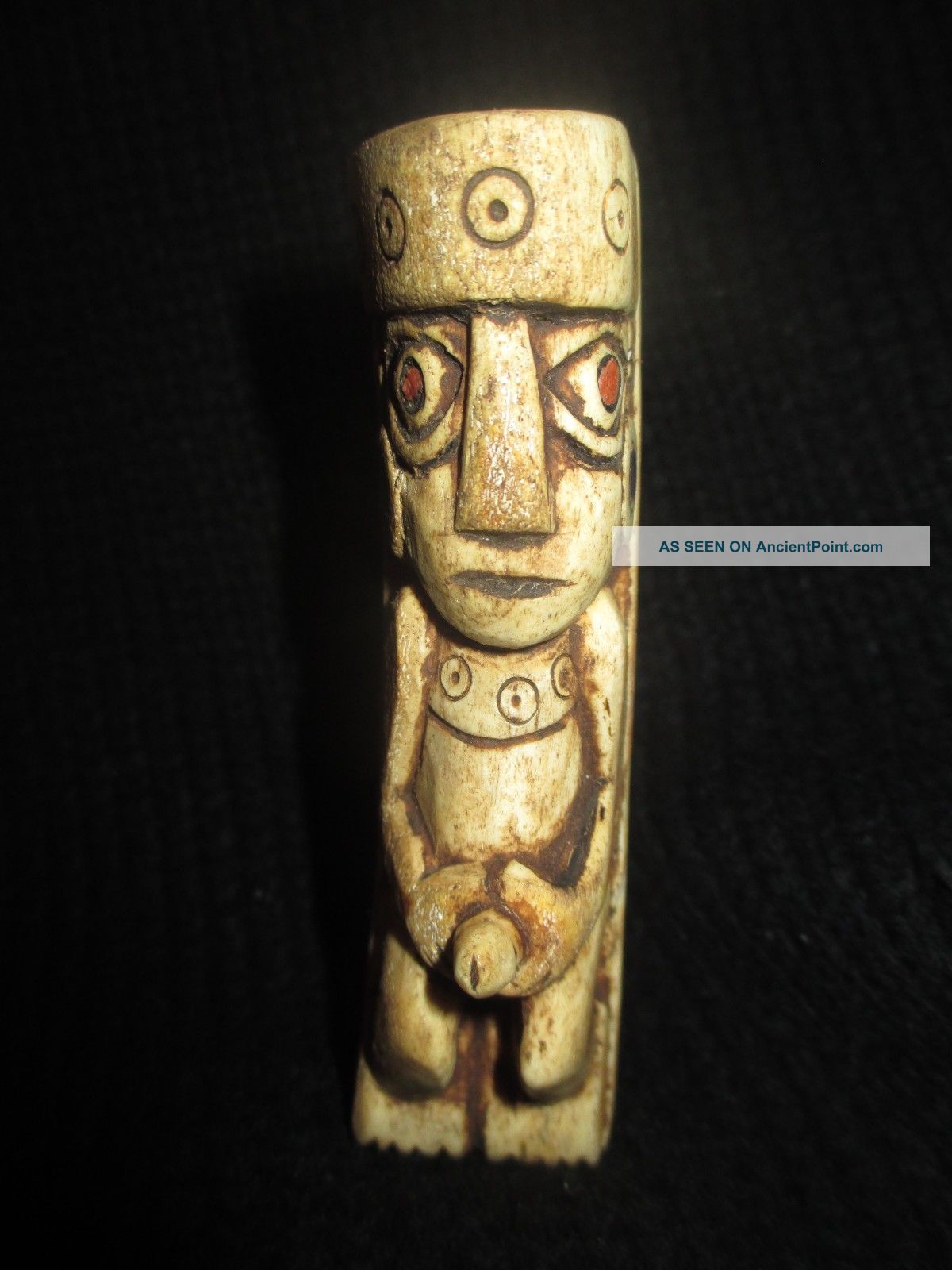 An Pre - Columbian Carved Wood And Bone Comb.  Peru,  Chimu The Americas photo