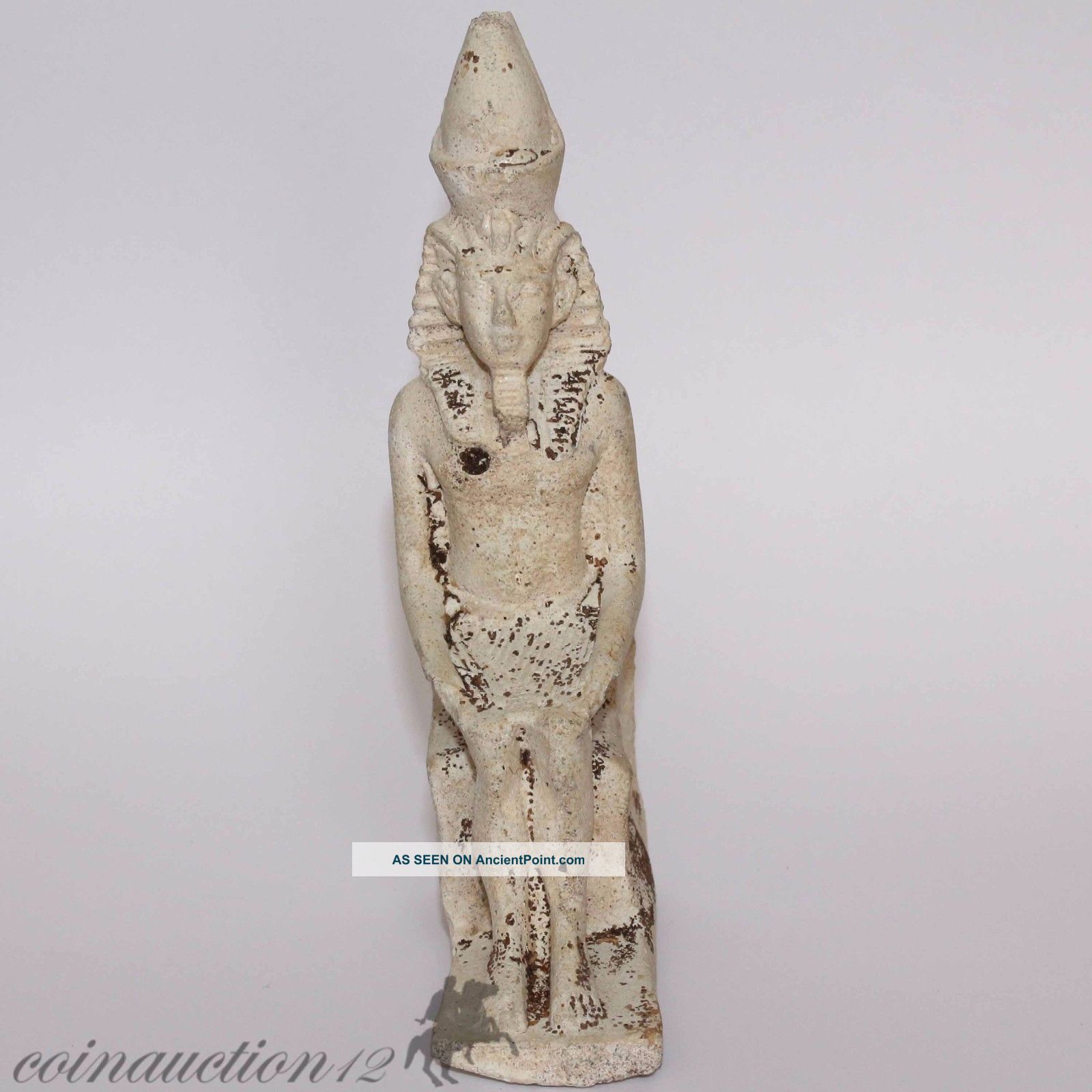 , Large Size Egytpian Limestone Pharaoh Statue,  Circa 1600 - 1700 Ad Roman photo