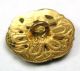 Antique French Enamel Button Pierced Flower W/ Cut Steel Accent - 9/16 Ks Buttons photo 1
