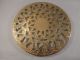 Silver Plated Glass Trivet Round Vintage 1920s Trivets photo 1