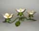 Vintage Italian Painted Metal Tole Floral Table 3 Candleholder 16 
