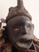 Old Very Rare Large African Carved Figure With Mirrors & Nails - Other African Antiques photo 3
