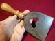 Antique Early 1900 Heart Shape Food Chopper Wood / Brass Handle Scandinavia Primitives photo 1