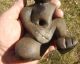 Pipe: Stone,  Kneeling Effigy,  Southern Illinois Native American photo 5