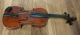 Old Antique Full Size? Violin & Bow In A Coffin Case String photo 11