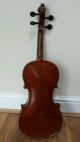Old Antique Full Size? Violin & Bow In A Coffin Case String photo 8