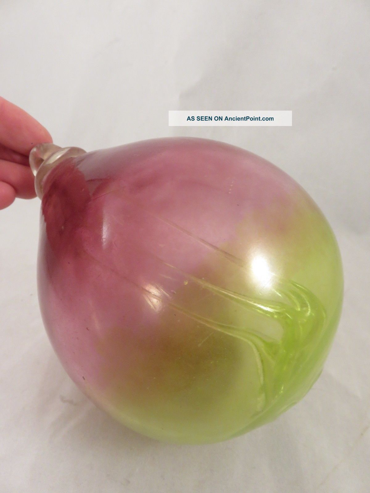 Antique Or Vintage Blown Glass Witch Ball Gazing Float Wicca Pagan Ornament Art Other Antique Glass photo