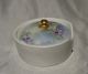 Antique German Hand Painted Porcelain Stud Collar Button Box Rosenthal Germany Baskets & Boxes photo 3