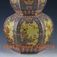 Chinese Handwork Paint Cloisonne Gourd Type Porcelain Vase W Yongzheng Mark 946 Vases photo 2
