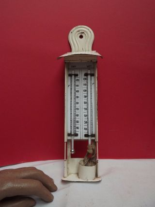 Meteorology (wet & Dry Bulb Thermometer) Engraved White Glass (c1930) photo
