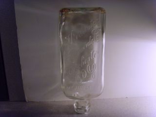 Antique Square Rochester Ny Germicide Co Glass Hanging Iv Medicine Bottle 1888 photo