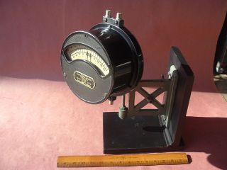 Antique Weston Volt - Mil - Ammeter Rare Old Western Union Telegraph Meter Patented photo